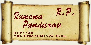 Rumena Pandurov vizit kartica